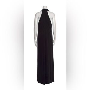 Halston Black Halter Maxi Dress